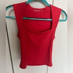 Abercrombie & Fitch Square Neck Coral Tank Top